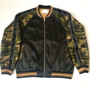 EPTM Camo Black Souvenir Bomber Jacket - the perfect example. Men’s Size - XL